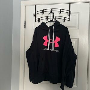 Under Armour Black Hoodie with Pink Logo size 3X